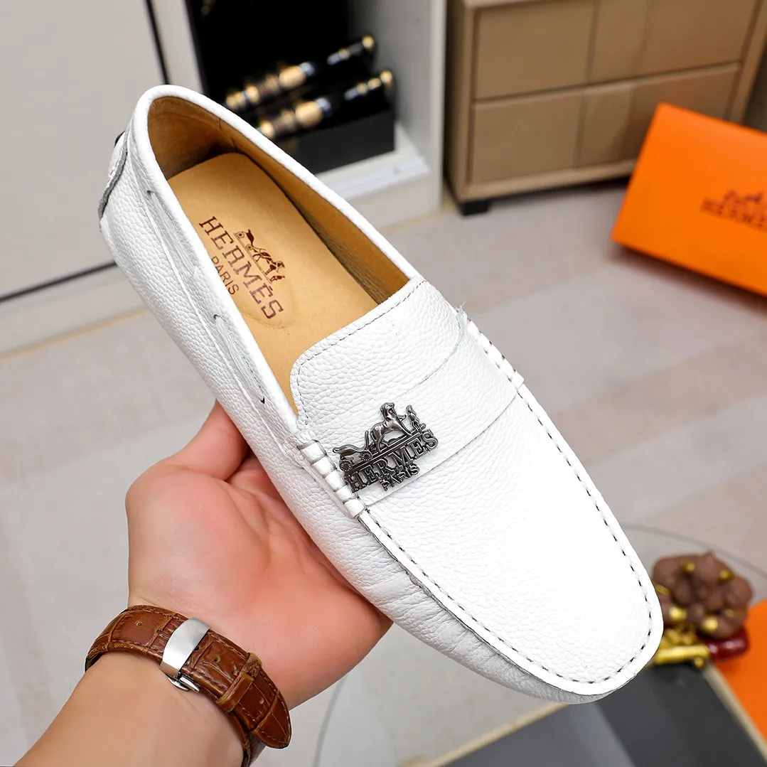 Men's shoes 💰360 🕷🕷【HERMES】The same style as Hermès counters🇨🇳Classic slip-on shoes 1:1 mold opening💯Original quality🍓Using imported first-layer cowhide🍅Pigskin lining🌶🌶Super high-end men's leather shoes🇨🇳Solid and stable Very special🍇 Color, optional! Code number 38-45……